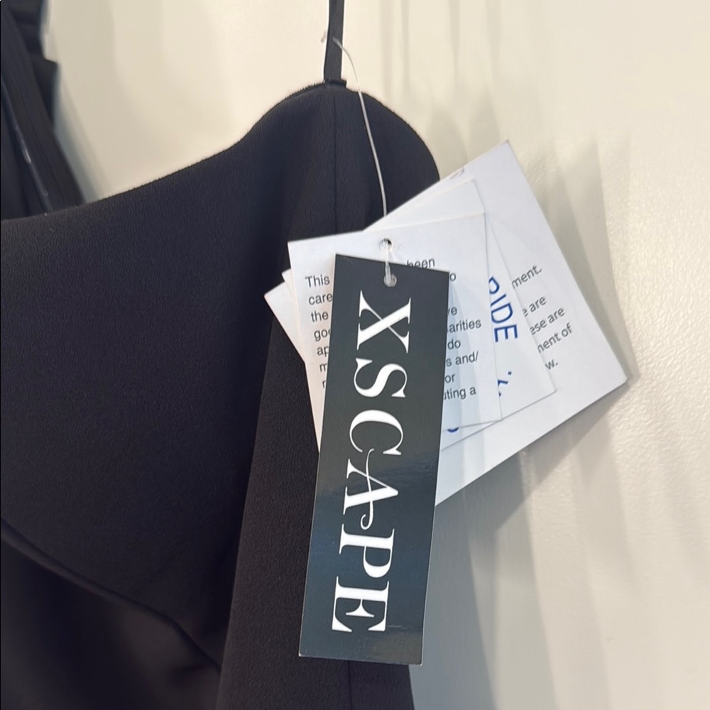 Xscape Blue One Shoulder Embellished Sheath Dress - Picture 3 of 9